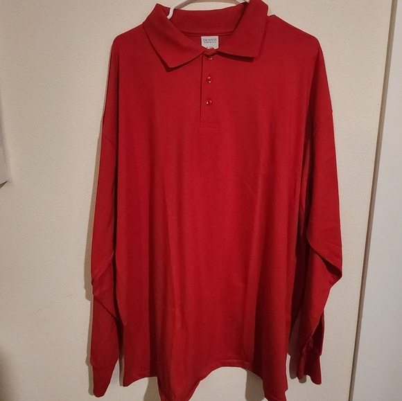 Dennis uniforms adult 3x large long sleeve red shirt - Picture 1 of 6